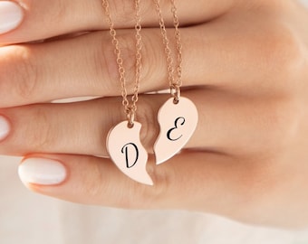  souleather 2 Pieces Personalized Magnetic Interattraction  Heart-Shaped Necklace Wishing Stone Couple Necklace with Name with Initials  Lovers Heart Pendant : Clothing, Shoes & Jewelry