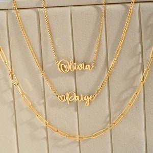 Sterling Silver Heart Name Necklace – Custom Gold or Rose Gold Personalized Pendant – Christmas Gift for Her, Teen Girl or Bridesmaid