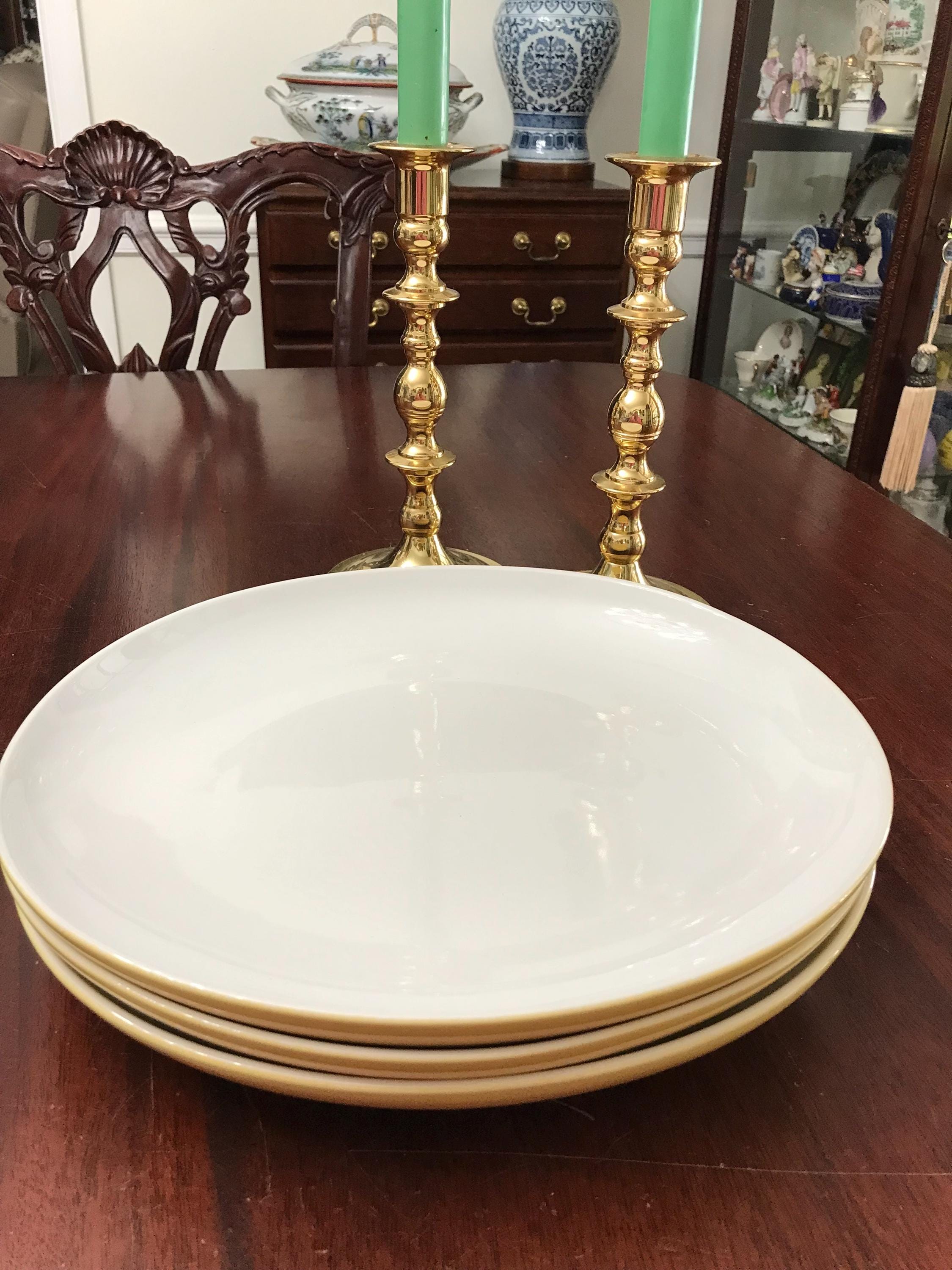 Kate Spade Lenox “summer Circle” 10.5” X 11 3/8” Plates Set of 3