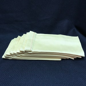 Set of 8 - 19 3/4” 100% cotton gold napkins