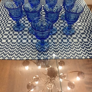 Fostoria Argus Blue HFM Henry Ford Museum Juice/Wine Goblets