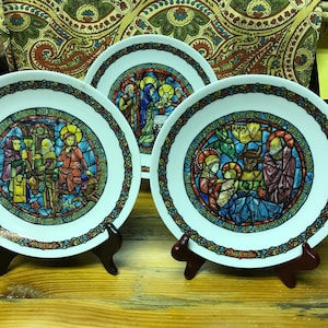 Set of 3 Limoges Christmas Plates D’ Arceau-Limoges Premiere Edition