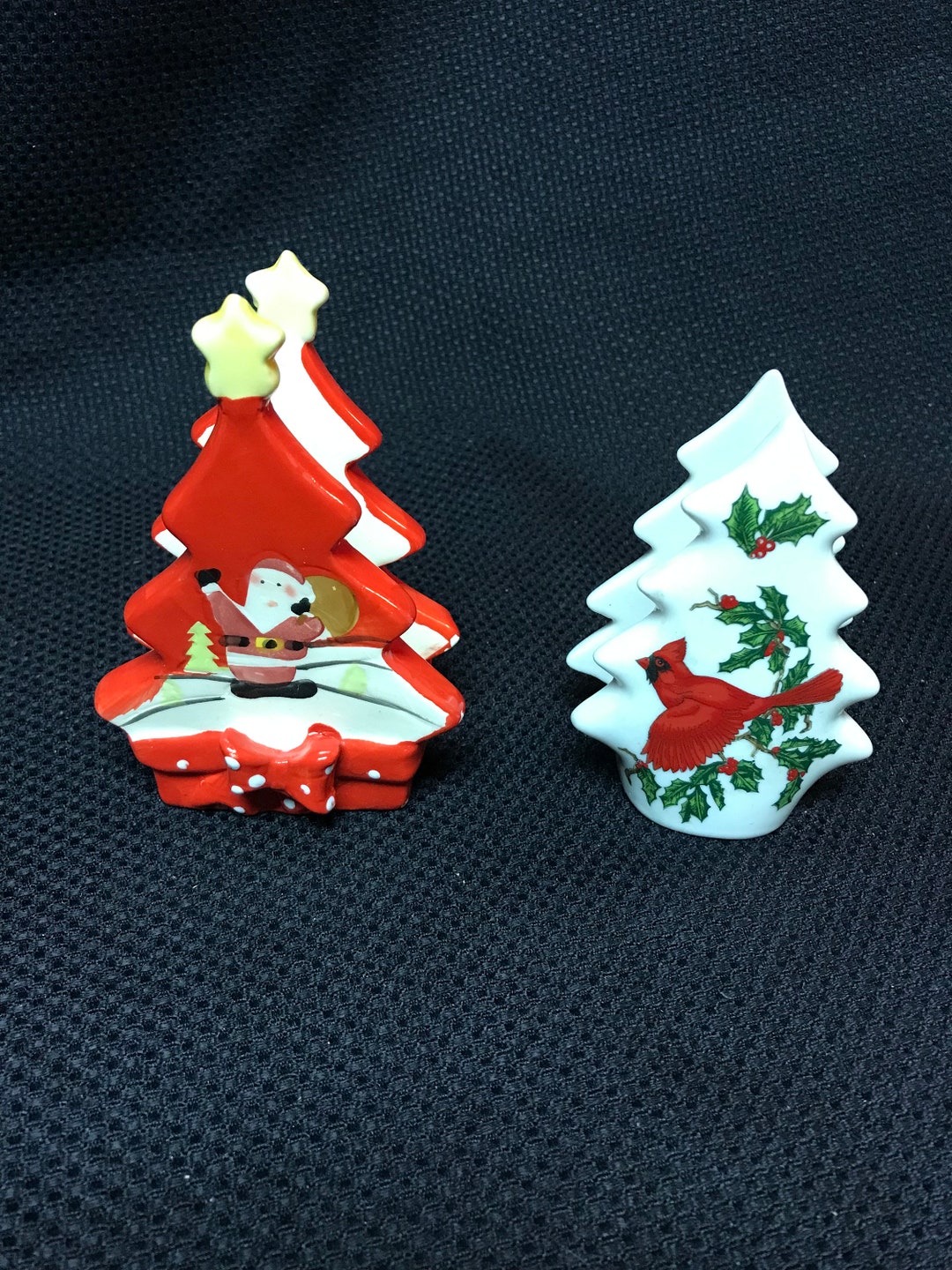 Pair of Christmas Tree Napkin Holders Etsy
