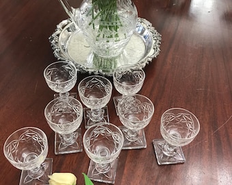 Set of 6 Vtg Paul Sebastian Cut Crystal Mugs/tankards - Etsy