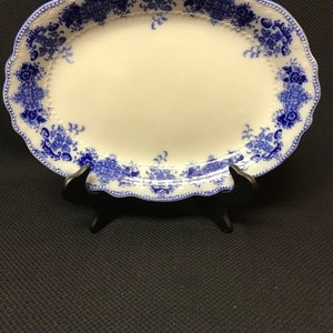 Antique W.H. Grindley “Clarence” Flow Blue Platter