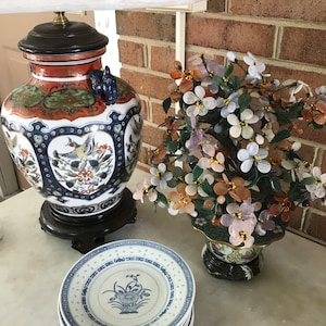 Set of 7 Chinese Rice Eye Pattern 7” Plates