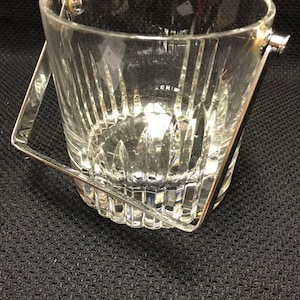 Daum France Cut Crystal Art Glass Ice Bucket