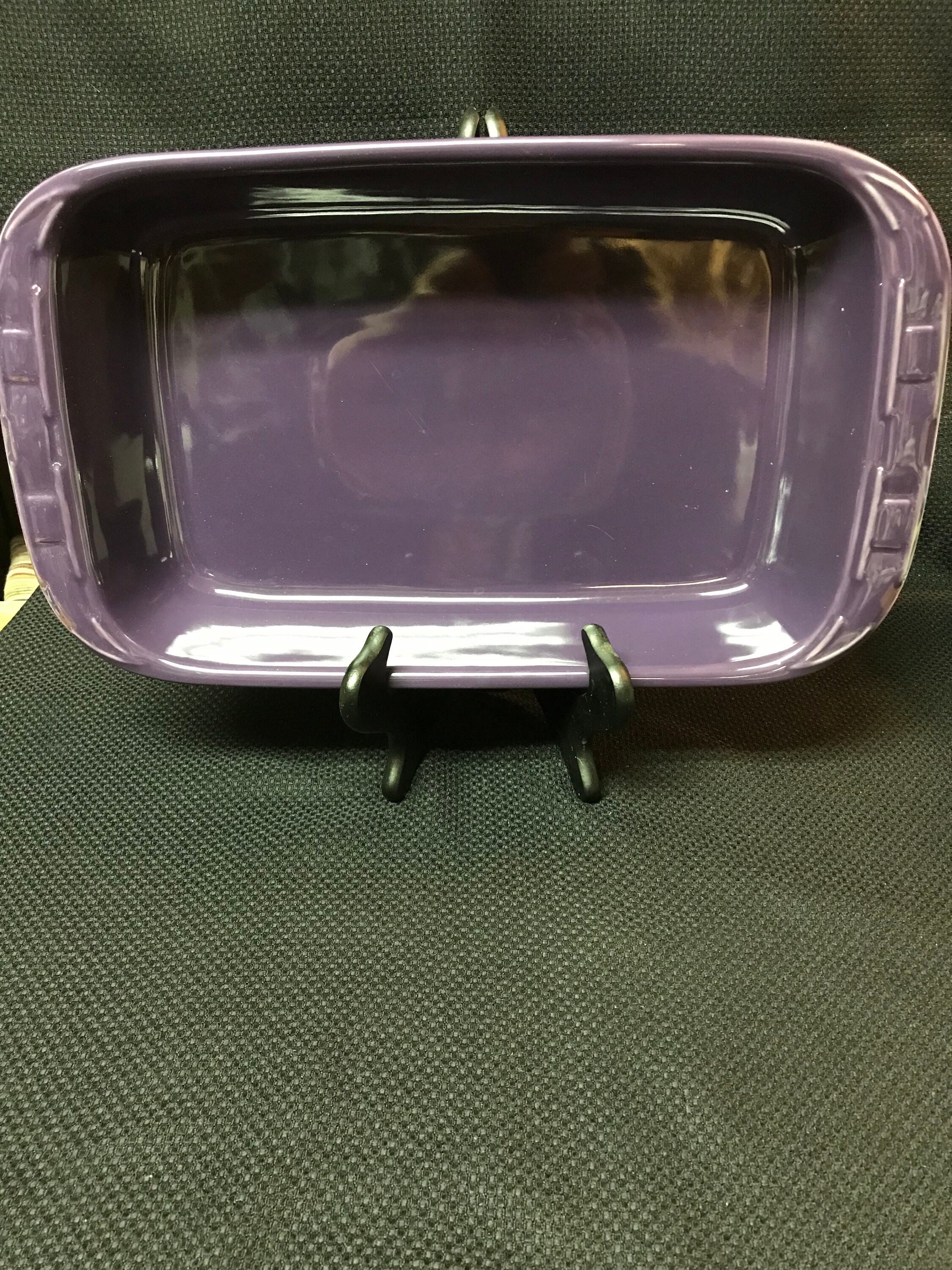 Longaberger Pottery Purple 9 X 15 Rectangular Bakeware Never Used  display picture 1