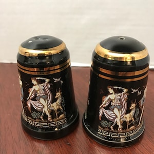 Pair of Grecian Mythology Salt & Pepper Shakers