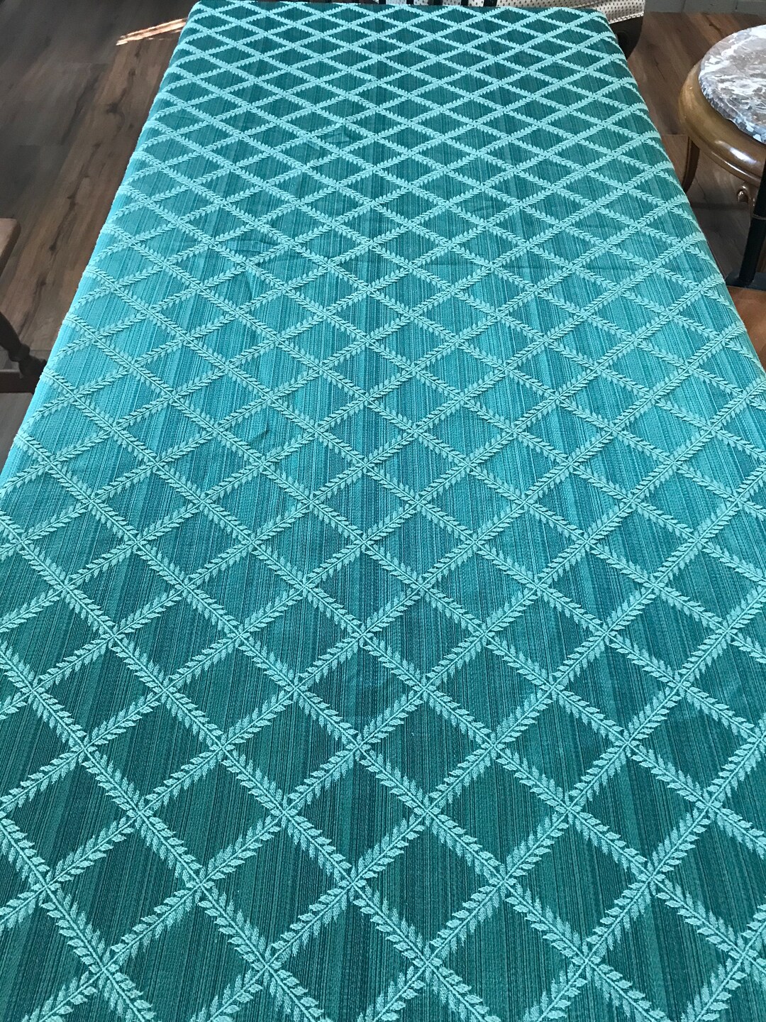 Vtg Lenox Green Oval Tablecloth Etsy