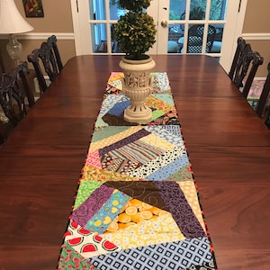 Machine and hand crafted table runner