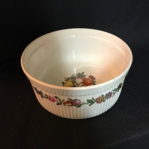 8.5” French Porcelaine de Paris Soufflé/Casserole Baker