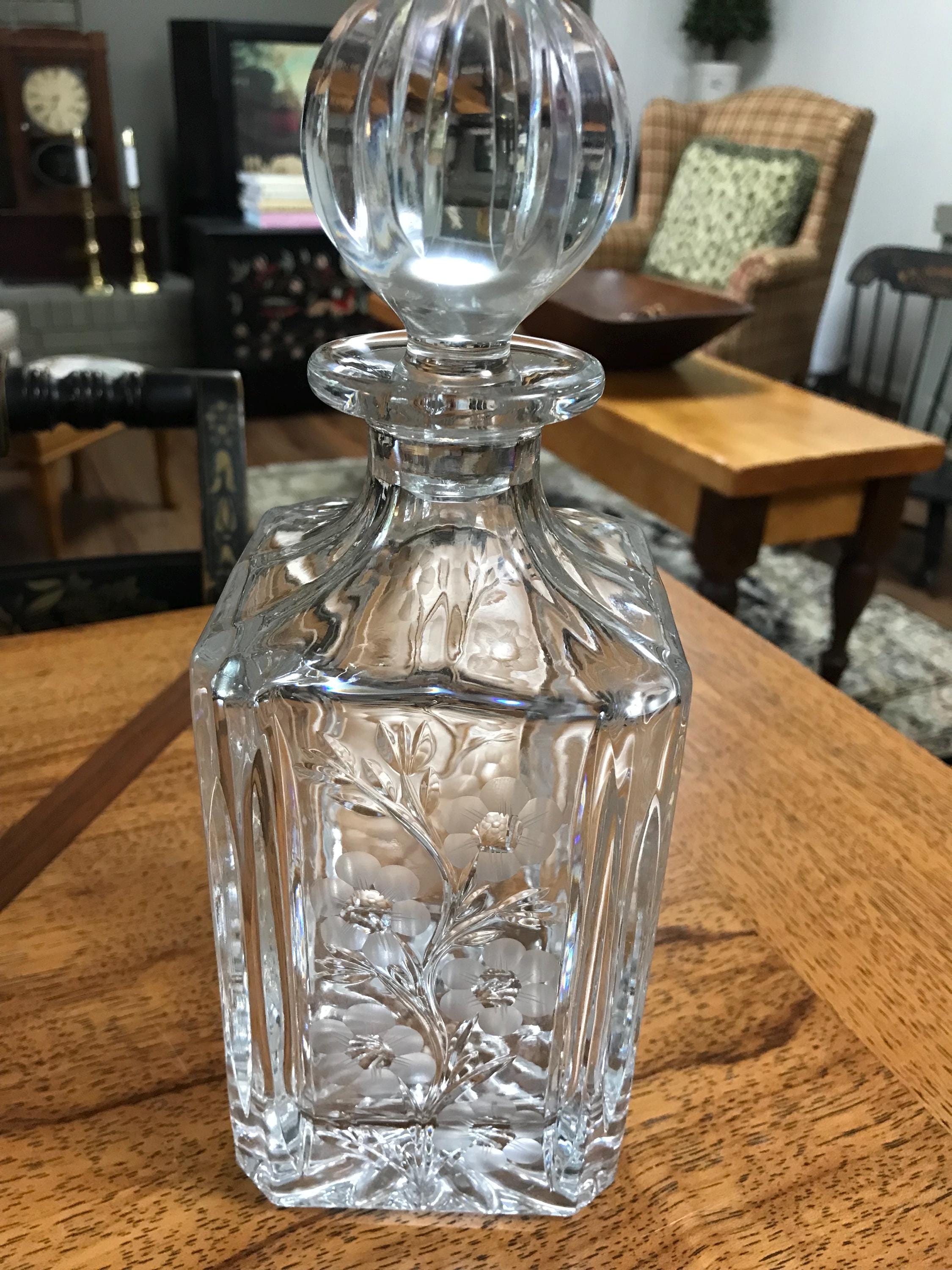 Royal Doulton Chelsea Square Etched Whiskey Decanter England
