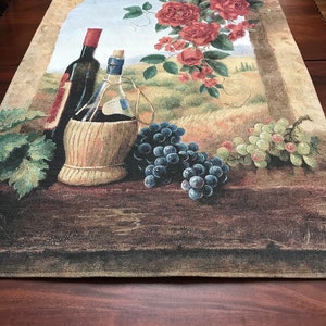 Large “Fine Art” Tapestry Wall Hanging Wine  Theme