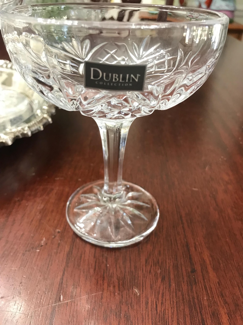 Godinger Dublin Collection Shannon Crystal Champagne Coupes - Thumbnail 3