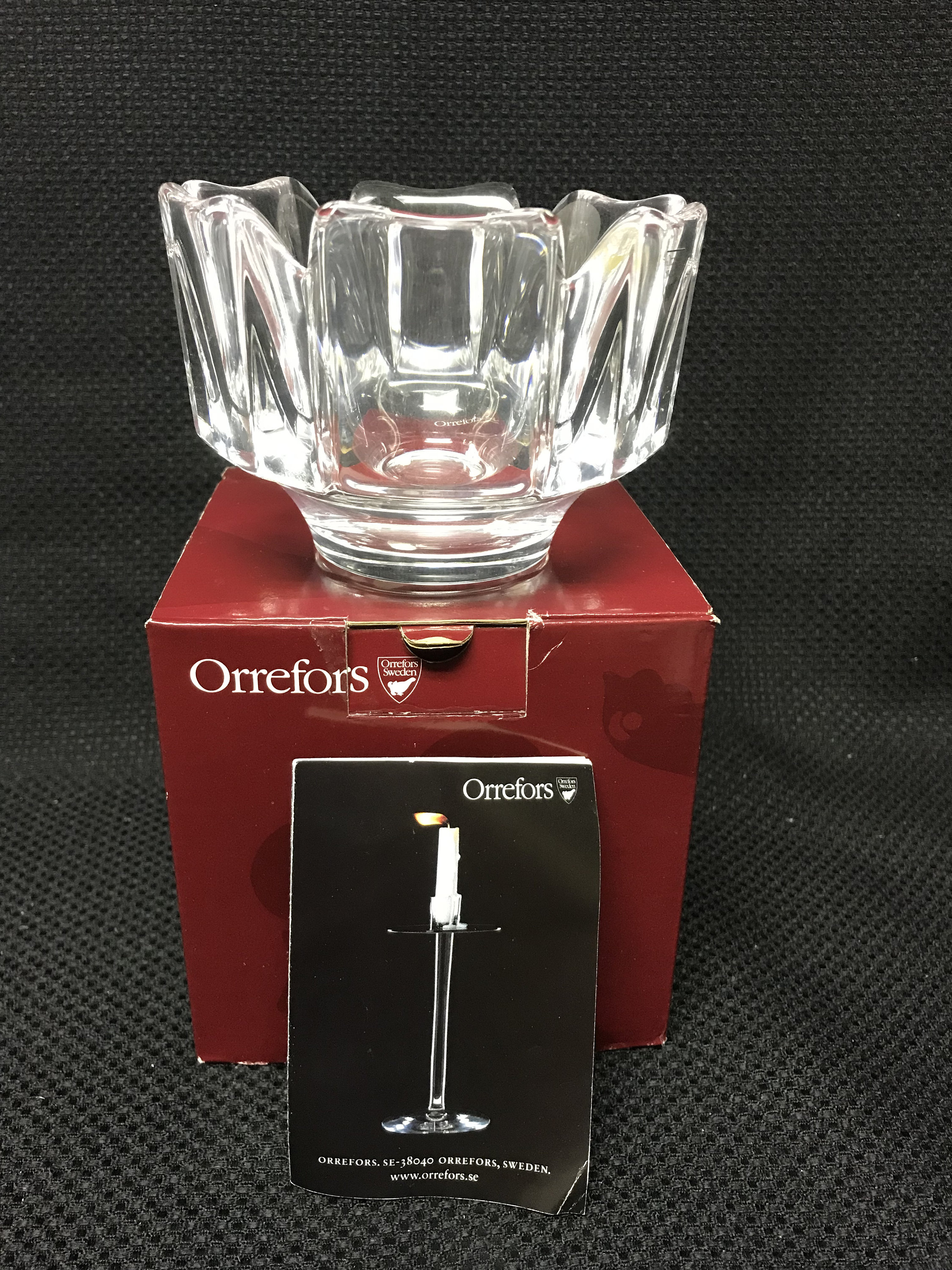 スウェーデン Orrefos社 クリスタルガラス ゾウ