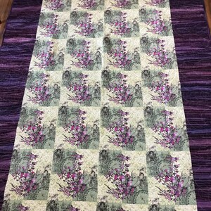 Handcrafted machine stitched small quilt or Afghan