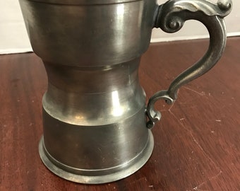 Antique William Wright Pewter Tankard