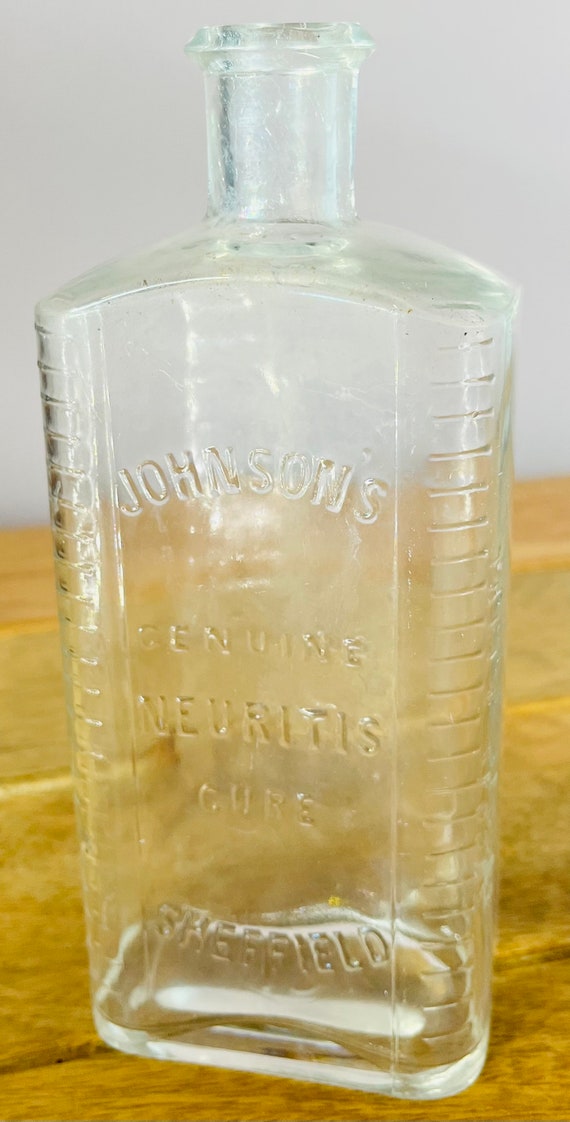 Antique Glass Medicine Bottle Very Rare 1900s Poison Etsy