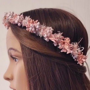 Hair wreath “Amelie” | Bracelet | Headband / hair comb / pin / bridal bouquet / rosé - old pink / wedding / communion / baptism