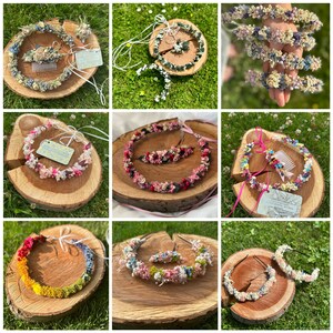 Hair wreath “make a wish” / customizable / tailored to your wish or your dress. Hair comb / headband / bracelet / dried flowers