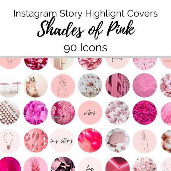 Instagram Story Highlight Covers pink Instagram Templates | Etsy