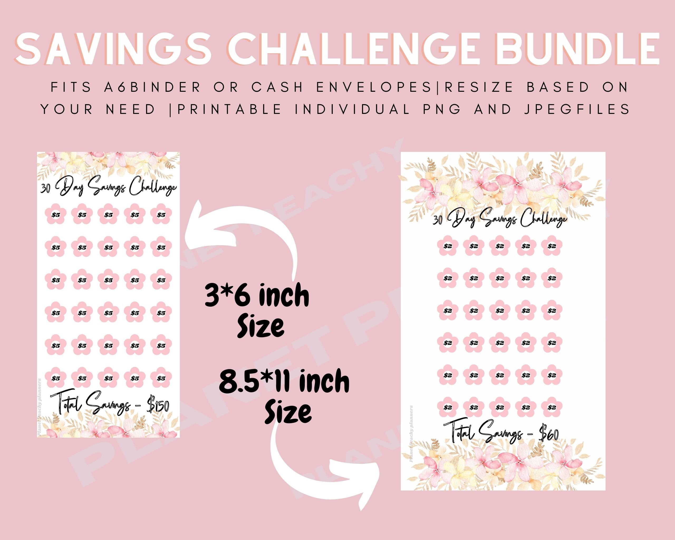 30 Day Savings Challenge Printable Money Challenge Bundle - Etsy