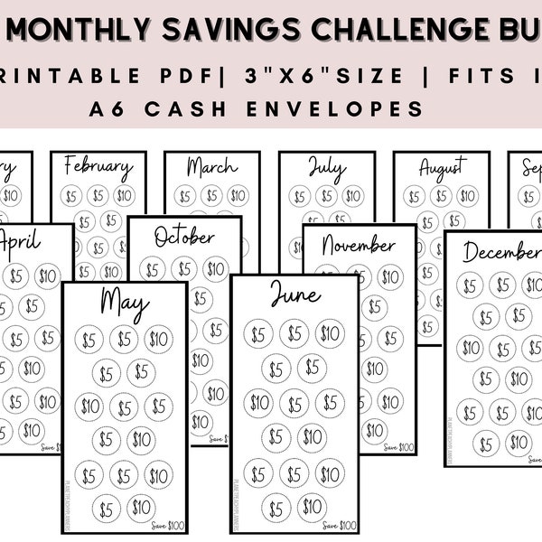 Savings Printable - Etsy