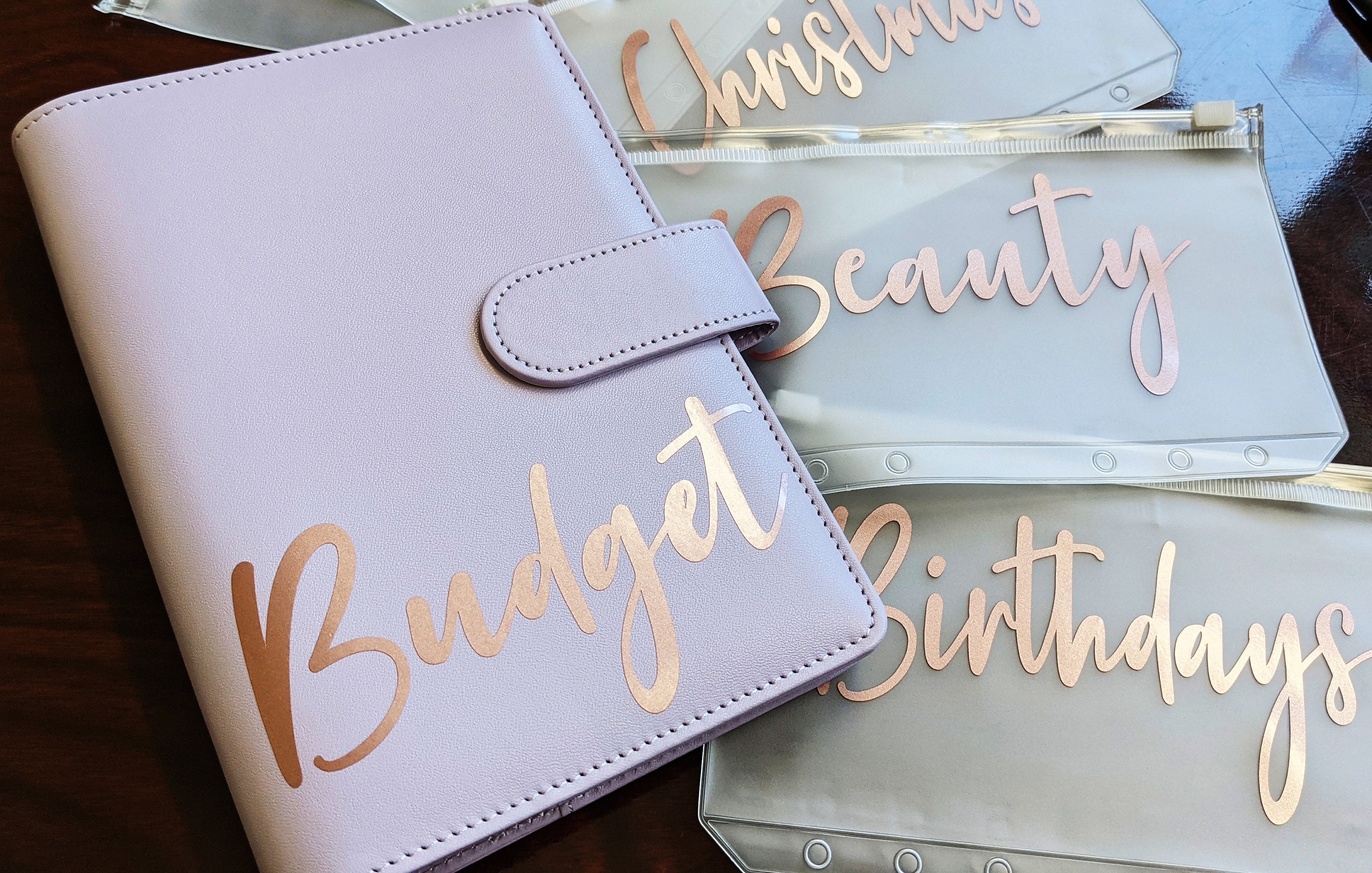  A6 Budget Binder for Money Saving Binder, PU Leather Budget  Planner with Cash Envelopes, Budget Sheets & Rose Gold Category Stickers,  Budget Wallet Money Organizer for Cash Binder (Leopard) 