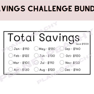Minimalistic Monthly Savings Printable Monthly Savings Bundle A6 Mini ...