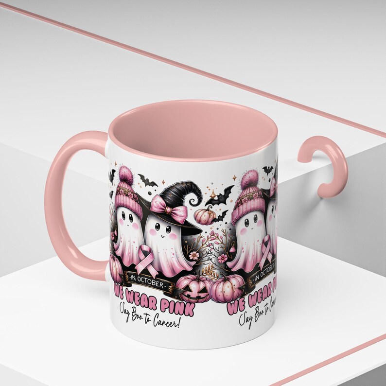 Accent Coffee Mug 11, 15oz October Breast Cancer Awareness Mug, Ceramic