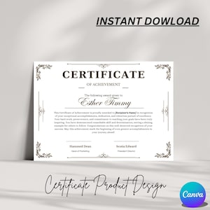 Appreciation Award | Certificate Canva | Editable Template | Custom Certificate | Printable Award | Recognition Award | Digital