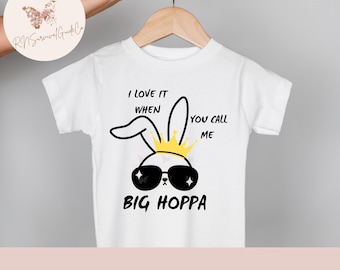 Big Hoppa Easter Bunny PNG: Kids Easter Shirt Design (Digital Download)