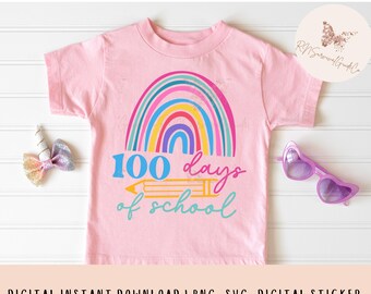 100 Days of School SVG PNG: Cricut & Silhouette Files (Digital Download)
