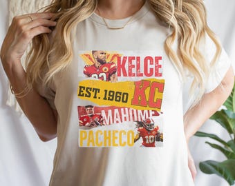 Kansas City Chiefs Football PNG: Kelce, Mahomes, Pacheco (Digital Download)