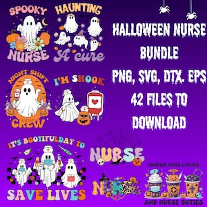 Nurse Halloween PNG, Ghost Nurses PNG, Halloween Nursing PNG, Boo Boo Crew, Nurse Fall Png, Nurse Halloween, Gift For Nurse, Spooky Season
