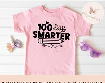 100 Days Smarter SVG: Schulkinder Design (Digitaler Download)