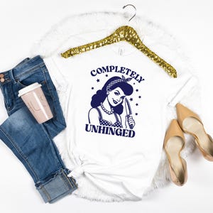 Completely Unhinged Svg Png, Funny Svg, Sarcastic Trendy Vintage Retro Housewife Funny Sublimation Design T-Shirt Mug Tote Png SVG Cut File
