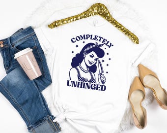 Completely Unhinged Retro Housewife SVG PNG: Funny Sarcastic Design (Digital Download)