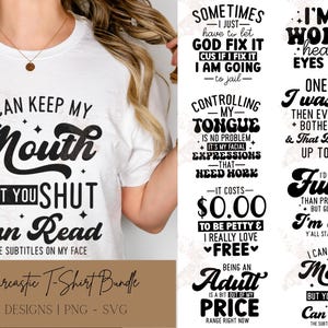 Funny Sarcastic T-shirt Bundle, Sarcastic Svg, Funny Svg, Funny Mom Svg, Mom Life Svg, Funny Svg Quotes, Sarcasm, Sassy, Sassy Svg