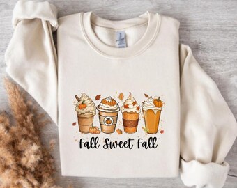 Caffè autunnale PNG: design a sublimazione di Pumpkin Spice Latte (download digitale)