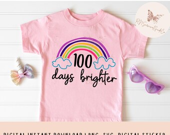 Archivo SVG de "100 días de clases": Corazones brillantes (descarga digital)