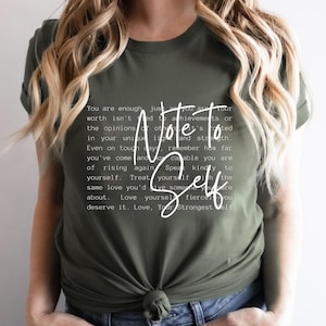 Note To Self png svg, Motivational Sublimation, Mental Health png svg, Positive Inspirational Quotes, Dear Person Behind Me, Love yourself