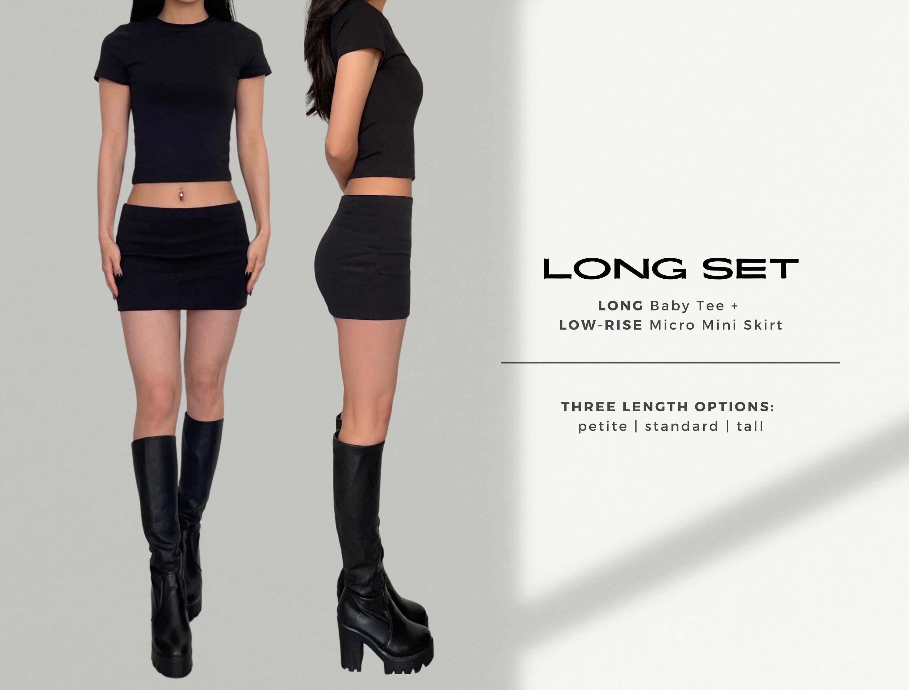 Slit Micro Mini Skirt PDF Sewing Pattern Low-rise | lupon.gov.ph