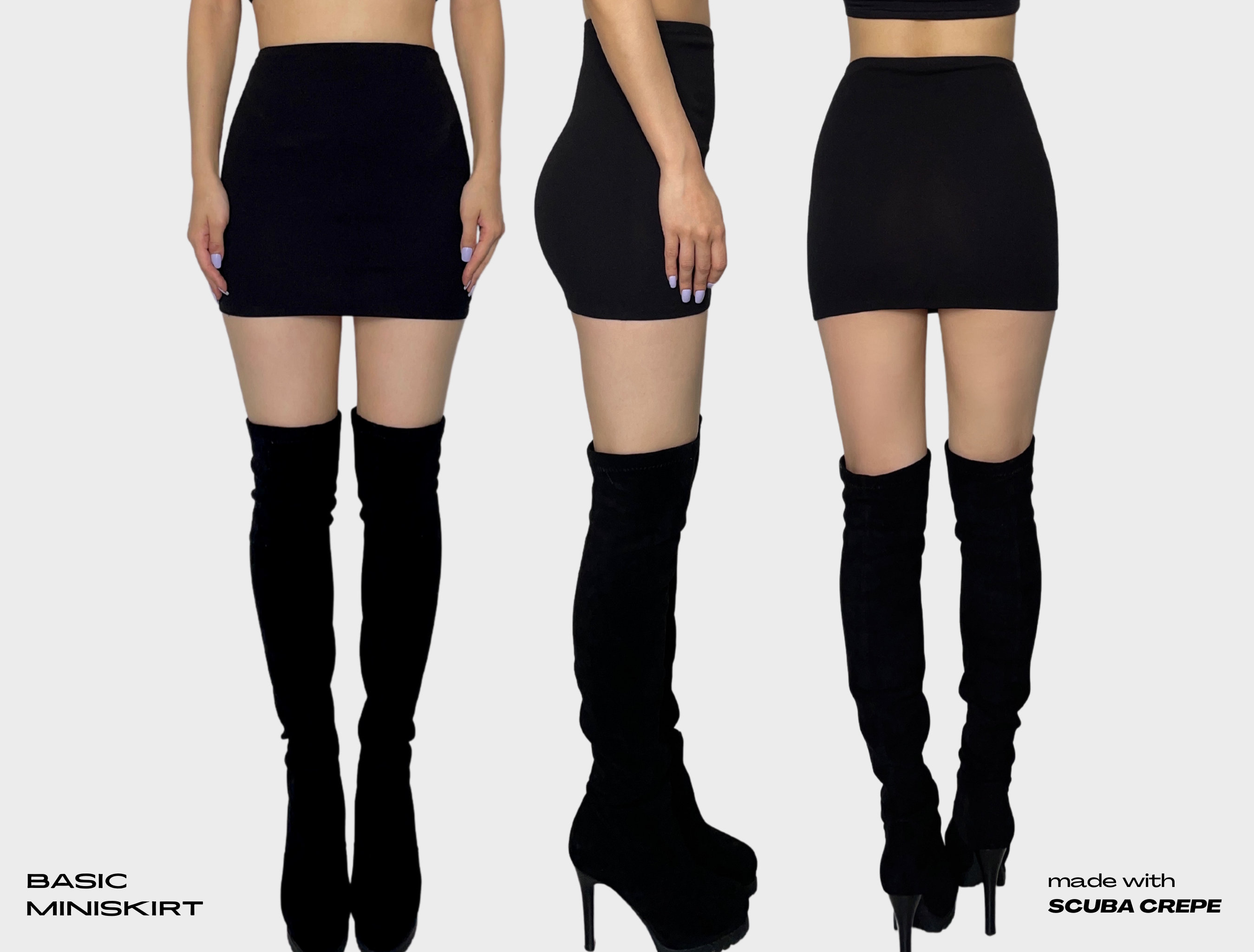 Mini Skirt Bundle PDF Sewing Pattern 3 Length Options Etsy Canada