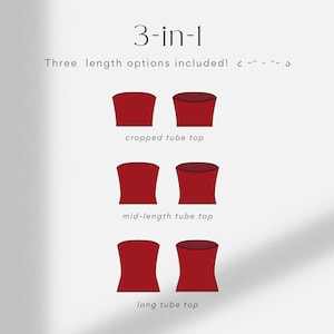 Tube Top PDF Sewing Pattern | Easy, Beginner Friendly | Long, Mid ...