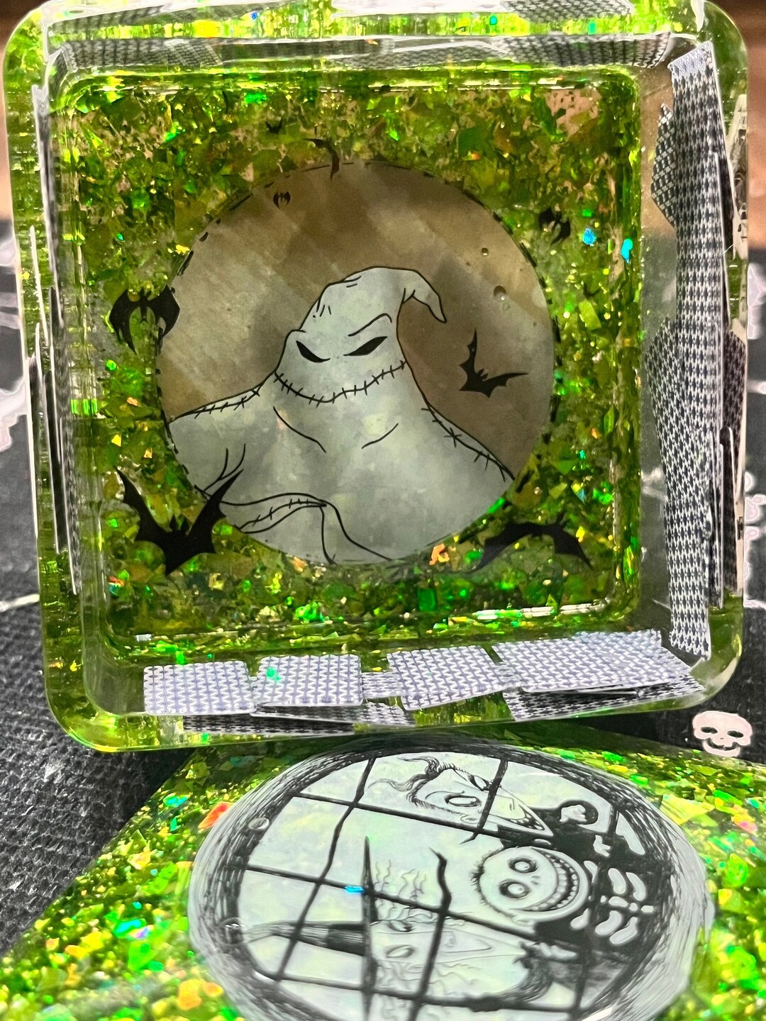 Oogie Boogie Resin Trinket Box With Lock Shock & Barrel. Etsy