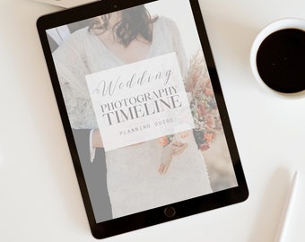 Wedding Photographer Timeline Planning Guide - Client Ready PDF Guide and Customizable Template Minimalistic and Simple