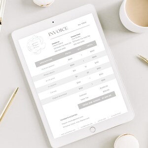 Photography Invoice Template 3 - Customizable Invoice Template Receipt Order Form - Easy To Customize with CANVA + INSTANT DOWNLOAD