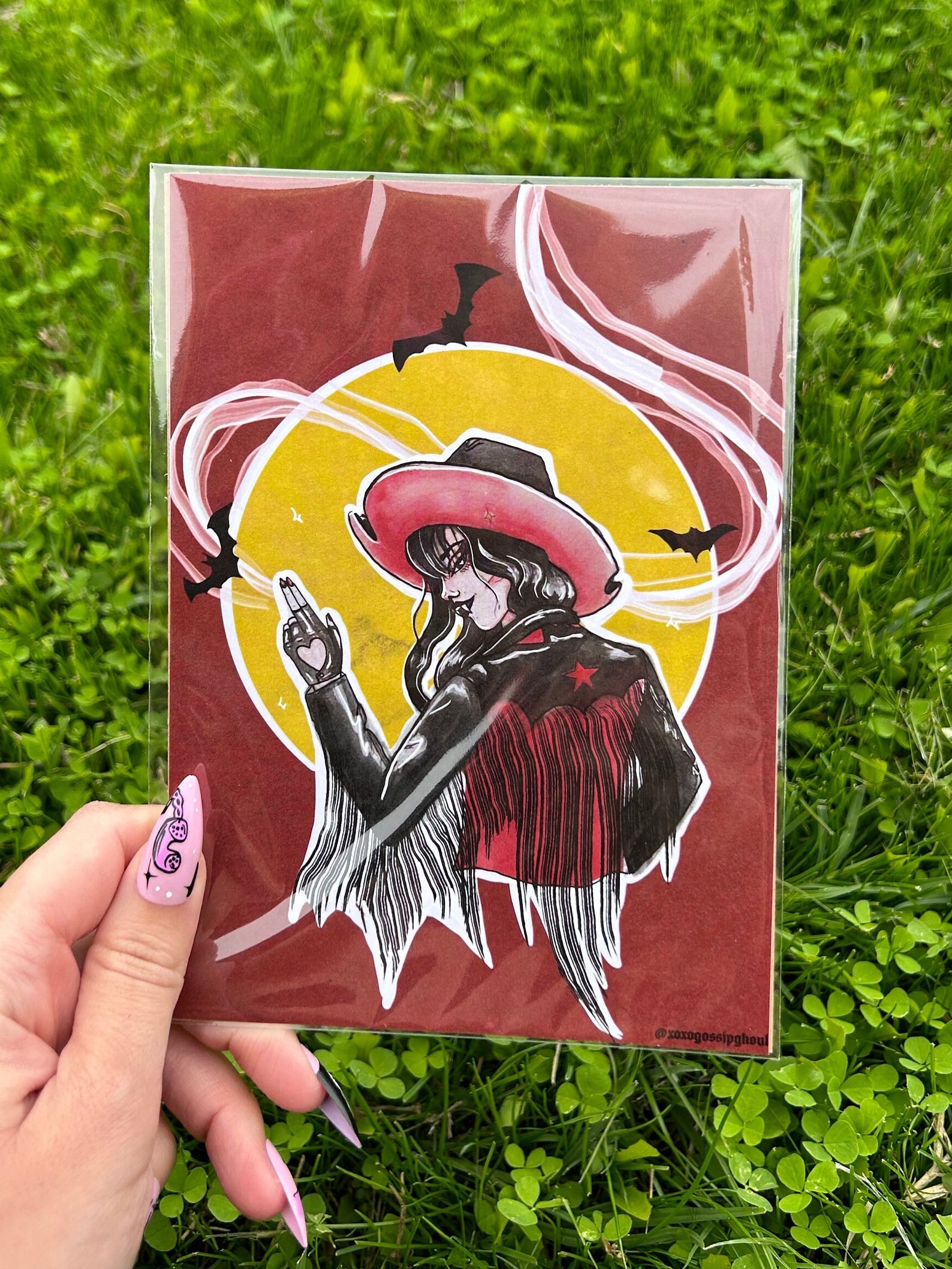 Pinup Rodeo Mini Print Vampire Rodeo Pin up Style Flash Illustration - Etsy